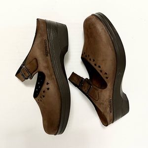 Mephisto Leather Mary Jane Clogs size 40 Fits US size 9 Brown